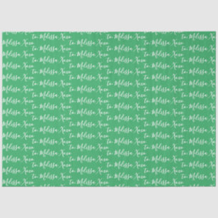 Papier Mousseline Votre nom vert