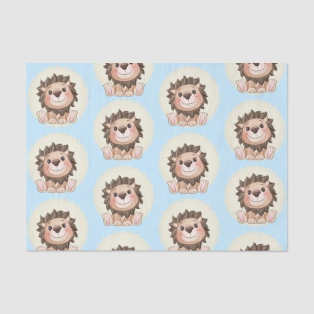Papier Mousseline Vous êtes Grrreat Cute Lion Baby Boy (Recto)