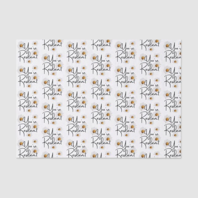 Papier Mousseline Vous êtes résistant Daisy Tissue Paper (Recto)