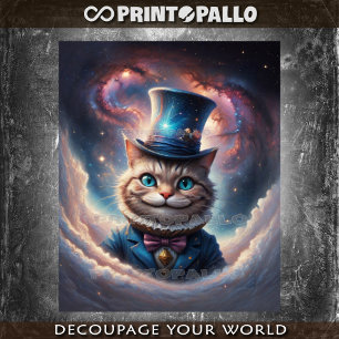 Papier Mousseline Voyageur d'espace Alice Cheshire Cat