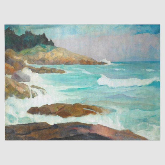 Papier Mousseline Vue de la côte du Maine par Newell Convers Wyeth (Recto)