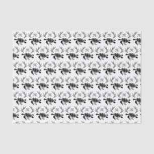 Papier Mousseline Vue latérale de la tortue noire