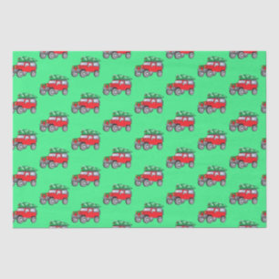 Papier Mousseline VUS hors route avec arbre de Noël