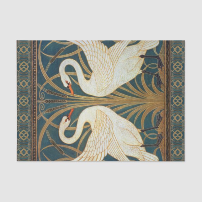 Papier Mousseline Walter Crane Swan (Recto)