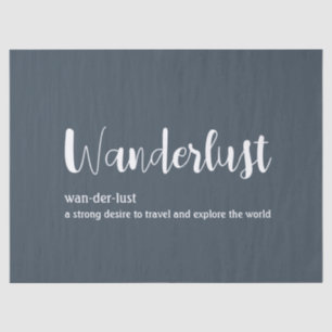 Papier Mousseline Wanderlust définition blanc gris bleu couleur