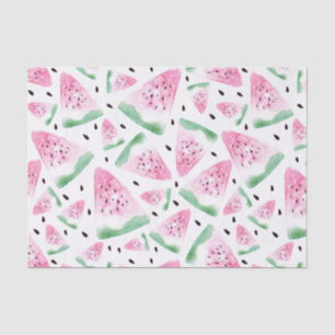 Papier Mousseline Watercolor Watermelon