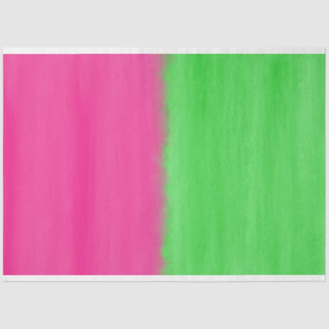 Papier Mousseline Watercolor Watermelon Ombre (Recto)