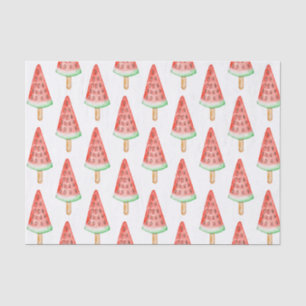 Papier Mousseline Watercolor Watermelon Popsicle