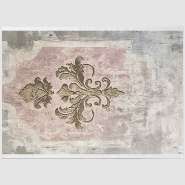 Papier Mousseline Weathered Bronze Demask Light Dusty Background (Recto)