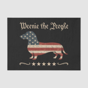 Papier Mousseline Weenie Le Peuple Dachshund 4 juillet