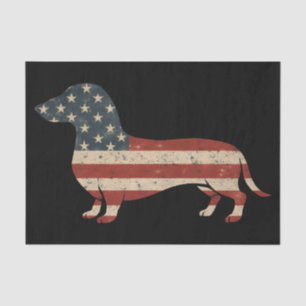 Papier Mousseline Weenie Le Peuple Dachshund 4 juillet