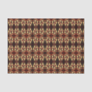 Papier Mousseline Western Rustic Bull Skull Pays Style Plaid