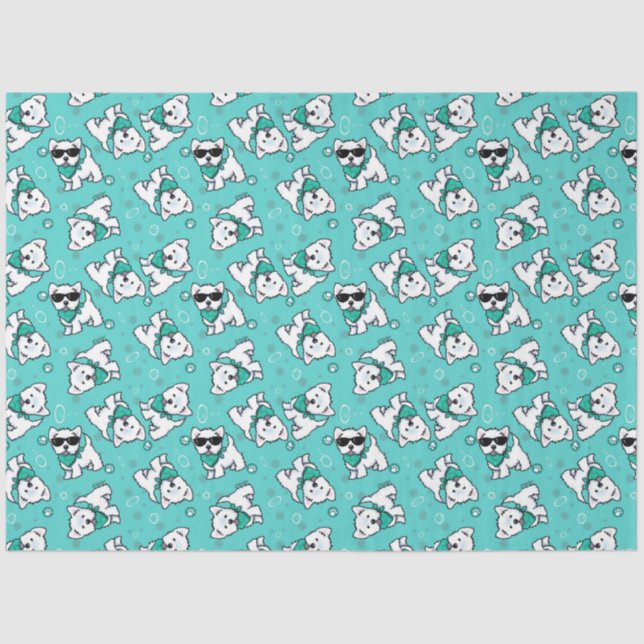 Papier Mousseline Westies Cutieface KiniArt (Recto)