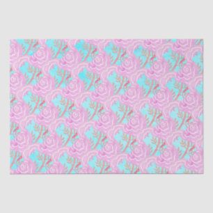 Papier Mousseline Whimsical Bold Roses colorés
