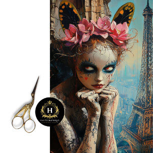 Papier Mousseline Whimsical Gothique Paris Gargoyle Découpage