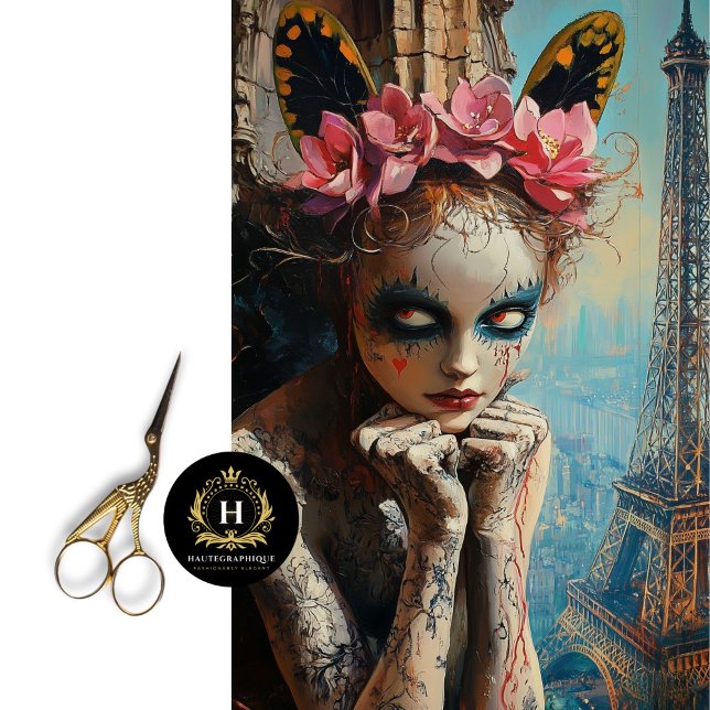 Papier Mousseline Whimsical Gothique Paris Gargoyle Découpage (Créateur téléchargé)