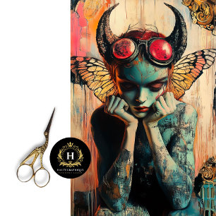 Papier Mousseline Whimsical Gothique Paris Gargoyle Découpage