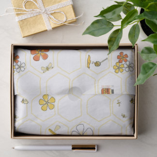 Papier Mousseline Whimsical Honeycomb and Bumblebee collection