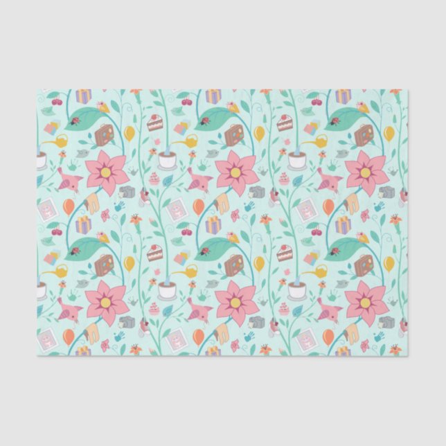 Papier Mousseline Whimsical Mère's Day Motif de collage (Recto)