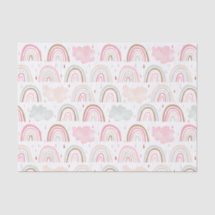 Papier Mousseline Whimsical Rainbow Motif moderne
