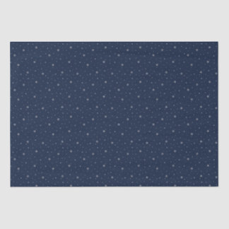 Papier Mousseline Whimsical Snowflakes Motif de Noël Bleu foncé