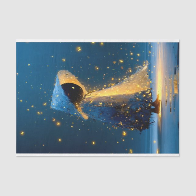 Papier Mousseline Whimsical Snowman Spirit In Cloak DX3R Decoupage (Recto)