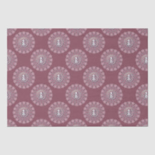Papier Mousseline Whimsman rose Snowman Classic Polka Dot Mandala