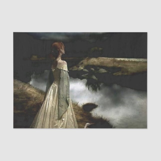 Papier Mousseline “Whispers on the Wind” by Edward Robert Hughes (Recto)