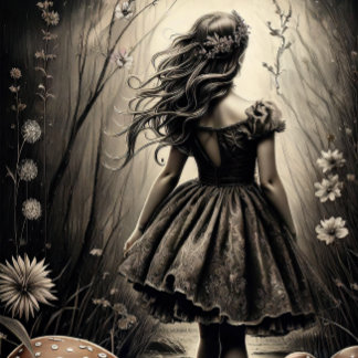 Papier Mousseline Whispers sombres au pays des merveilles