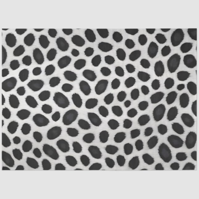 Papier Mousseline White Leopard Elegant Moderne Collection Luxe (Recto)