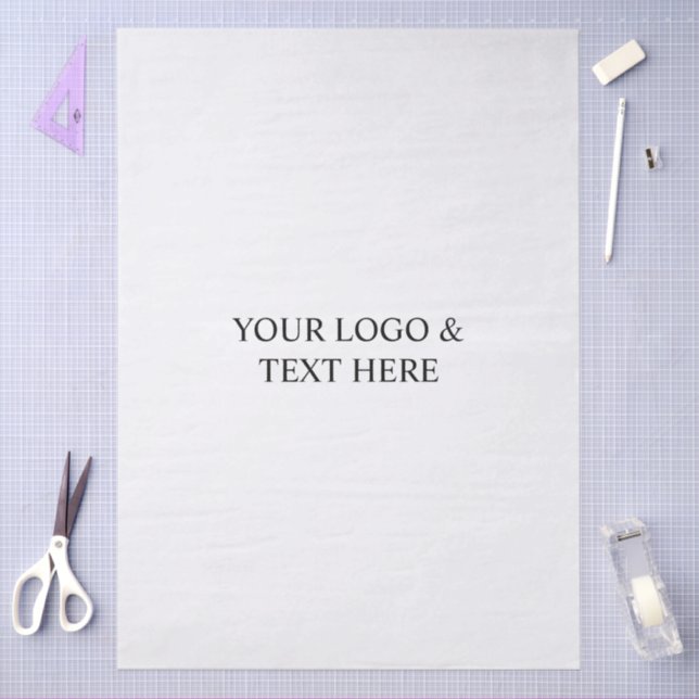 Papier Mousseline White Personalized – Your Logo & Text Here (Artisanat)