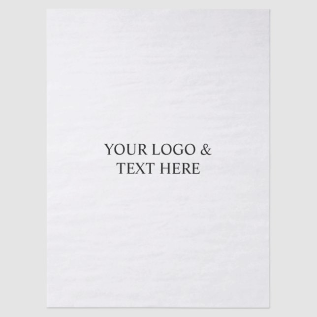 Papier Mousseline White Personalized – Your Logo & Text Here (Recto)