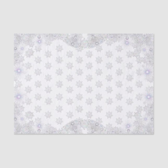 Papier Mousseline white snowflake (Recto)