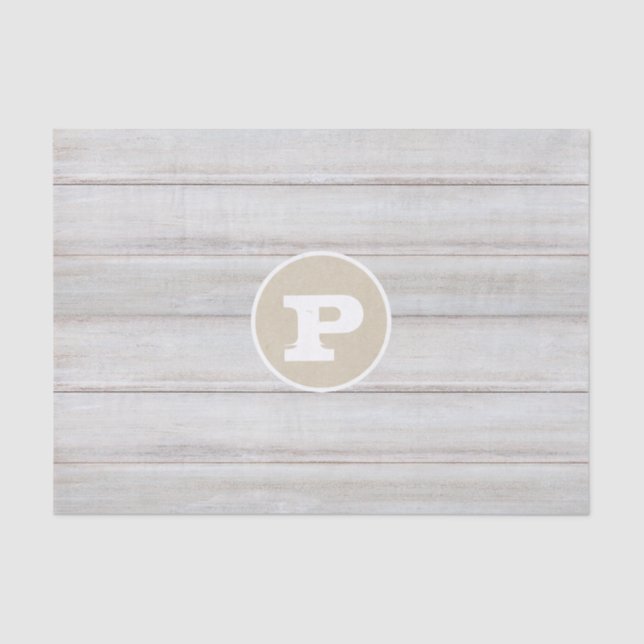 Papier Mousseline White Wood Shabby Chic Farmhouse Rustic Party (Recto)