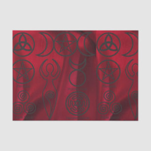 Papier Mousseline Wiccan, wicca, paagan, triquetra, pentacle, triple