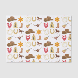 Papier Mousseline Wild West Western Country Rodeo N'importe quel âge