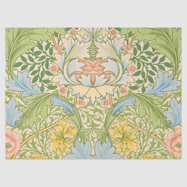 Papier Mousseline Willam Morris Myrtle Garden Floral Classic (Recto)