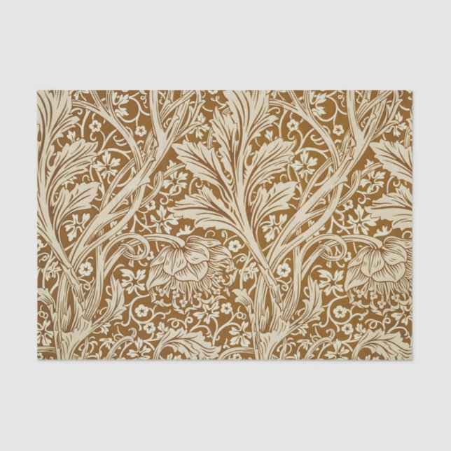 Papier Mousseline William Morris Arcadia Motif Floral Classique (Recto)