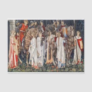 Papier Mousseline William Morris Arming & Départ des Chevaliers 