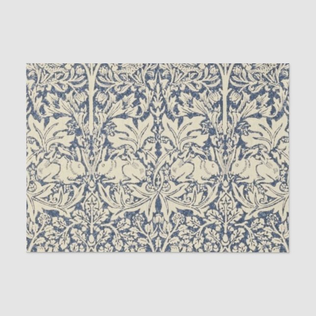 Papier Mousseline William Morris, Art nouveau, motif, gris, nature,  (Recto)