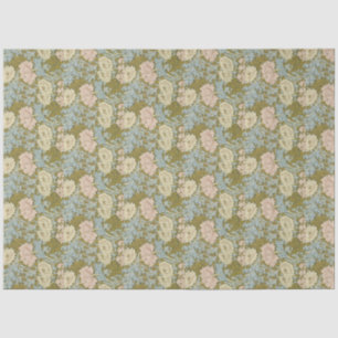 Papier Mousseline William Morris Chrysanthème Vintage rose floral