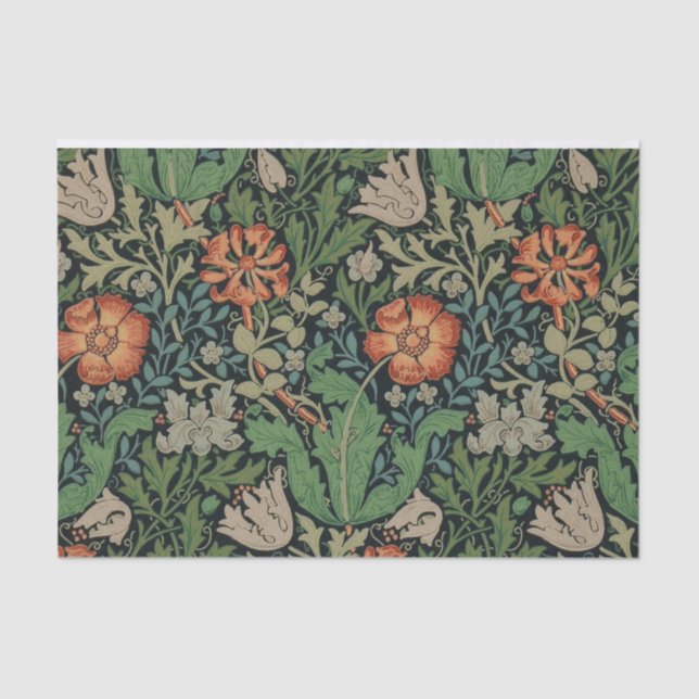 Papier Mousseline William Morris Compton Fond d'écran classique (Recto)