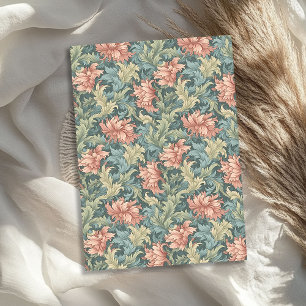 Papier Mousseline William Morris d'inspiration sauce blush vert past