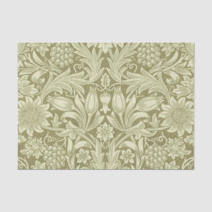 Papier Mousseline William Morris Fleur verte tournesol