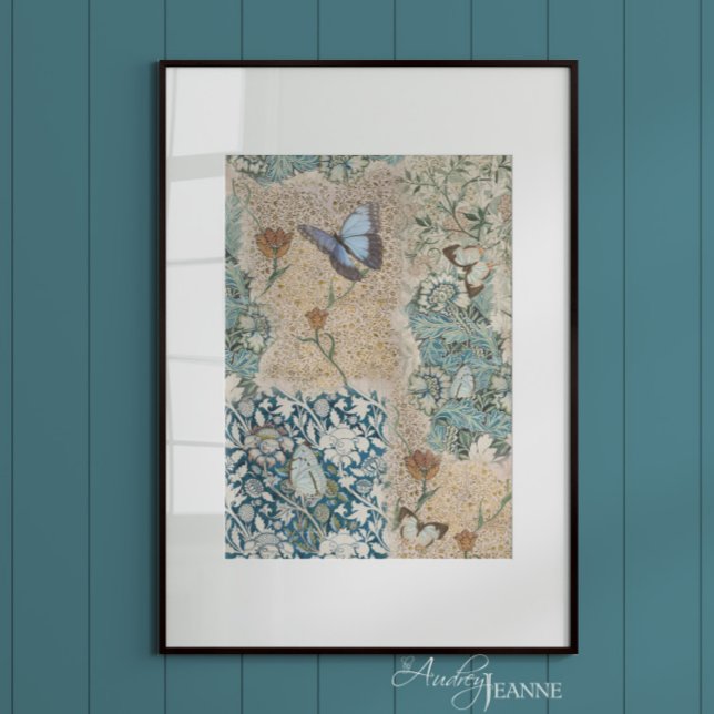 Papier Mousseline William Morris Floral Butterfly Garden Découpage (Créateur téléchargé)