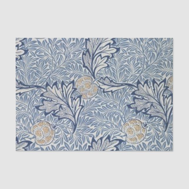 Papier Mousseline William Morris Flower Floral Design (Recto)