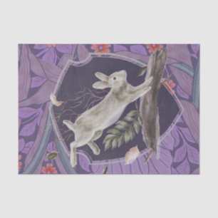 Papier Mousseline William Morris Forest Rabbit Floral Art Nouveau