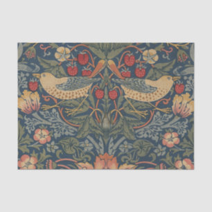 Papier Mousseline William Morris Fraise Voleurs Oiseaux