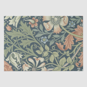 Papier Mousseline William Morris Green Leicester Vintage Art Nouveau