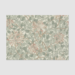 Papier Mousseline William Morris Honeysuckle Vert Floral